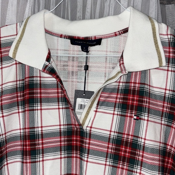 Tommy Hilfiger plaid men quarter inch sleeve! - Picture 5 of 6